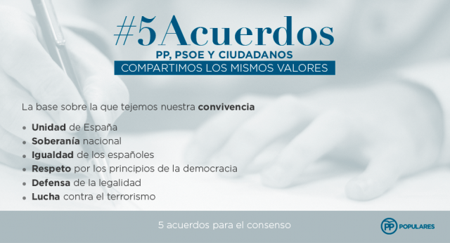 PP, PSOE Y CIUDADANOS Compartimos los mismos valores.