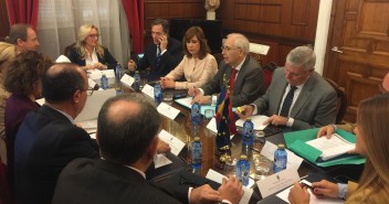 Reunión de trabajo de la ministra de Sanidad con miembros del Ejecutivo Local 