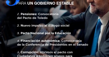 Cinco grandes pactos para un Gobierno estable.