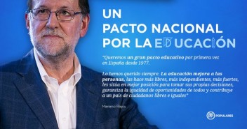 Queremos un gran pacto educativo por primera vez en España desde 1977.