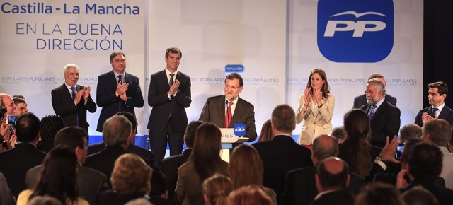 El Presidente del Partido Popular, Mariano Rajoy, al inicio de su intervención