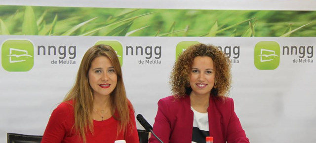Sofía Acedo e Isabel Moreno, presidenta y secretaria regionales de NNGG del PP de Melilla. 