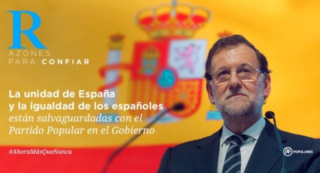 Defendemos la unidad de España y la igualdad de todos los españoles #AhoraMásQueNunca